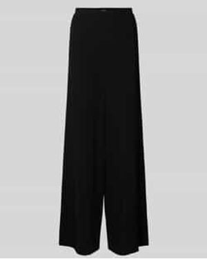 M·a·c Wide Fit Stoffen Broek Met Deels Elastisch Band Model 'Coraline' - Zwart