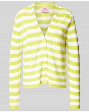 LIEBLINGSSTÜCK Strickjacke Mit Streifenmuster Modell 'Kalimba' - Gelb