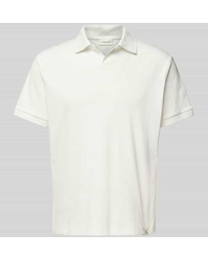 Calvin Klein Poloshirt mit V-Ausschnitt - Weiß