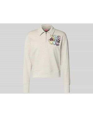 KENZO Pullover mit Pailettenbesatz - Weiß