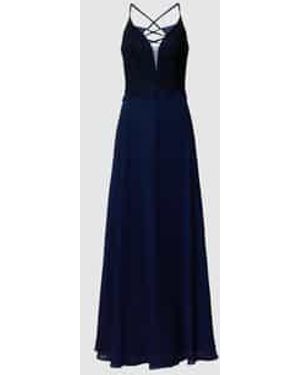 Luxuar Avondjurk Met Siergarnering - Blauw