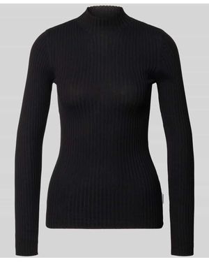 ARMEDANGELS Slim Fit Strickpullover aus reiner Baumwolle Modell 'ALAANIA' - Schwarz