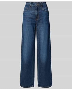 Tom Tailor Loose Fit Jeans aus Baumwoll-Mix Modell 'MADINA WIDE' - Blau