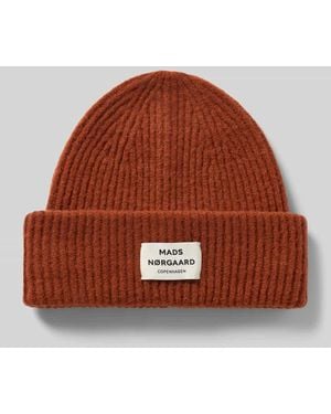 Mads Nørgaard Beanie aus Woll-Mix Modell 'Tosca Anju' - Braun