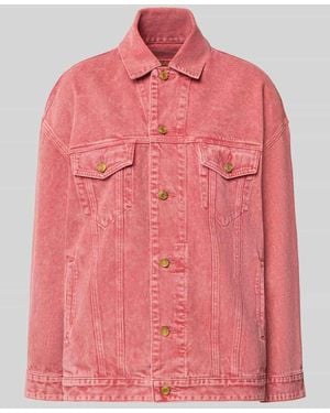 MICHAEL Michael Kors Oversized Jeansjacke mit Brusttaschen - Pink