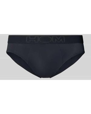 Hom Slip mit Label-Bund - Blau
