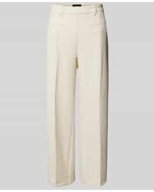 ROSNER Wide Leg Stoffen Broek Met Structuurmotief - Naturel