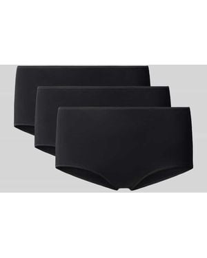 PUMA Panty aus Baumwoll-Mix mit Modal-Anteil im 3er-Pack - Schwarz