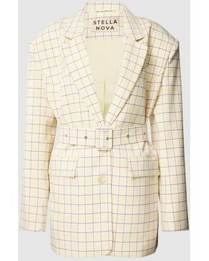 Stella Nova Blazer Mit Allover-Muster Modell 'Mirella' - Natur