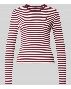 ONLY Regular Fit Langarmshirt aus Baumwoll-Mix Modell 'VAL' - Rot