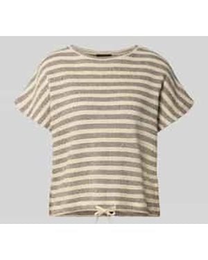 Opus T-Shirt Met Structuurpatroon Model 'Sedopa' - Naturel