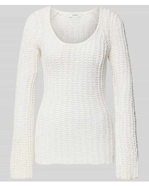 TOPSHOP Regular Fit Pullover in Häkel-Optik Modell 'Fenja' - Weiß