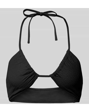 Calvin Klein Bikini-Oberteil Mit Strukturmuster Modell 'Bralette' - Schwarz