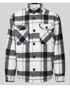Redefined Rebel Regular Fit Hemdjacke Mit Aufgesetzten Brustpattentaschen - Grau