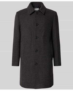 SELECTED Regular Fit Mantel aus Woll-Mix Modell 'ARCHIVE' - Schwarz