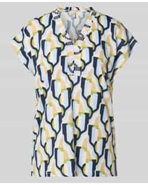 Soya Concept Blouses Korte Mouw - Blauw