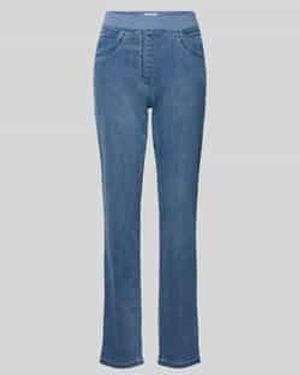 RAPHAELA by BRAX Stoffen Broek Met Elastische Band - Blauw