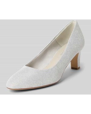 Tamaris Pumps mit elegantem Blockabsatz - Weiß