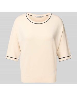Opus Strickshirt mit Rundhalsausschnitt Modell 'Prepi' - Natur