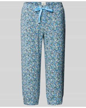 Schiesser Slim Fit Bermudas mit Tunnelzug Modell 'Mix+Relax' - Blau