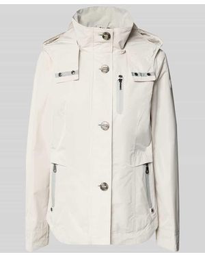 GIL BRET Jacke mit Kapuze und Eingrifftaschen - Natur