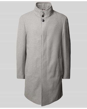 Hechter Paris Wollmantel Mit Stehkragen - Grau