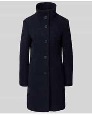 Milo Coats Lange Jas Met Knoopsluiting, Model 'Lisette' - Blauw