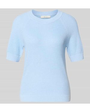 SELECTED Regular Fit Strickpullover aus Viskose-Baumwoll-Mix Modell 'ELINNA' - Blau