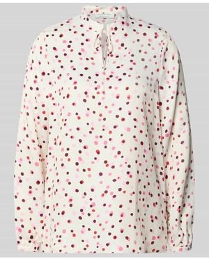 Eterna Regular Fit Bluse aus reiner Viskose mit Schlüsselloch-Ausschnitt - Rot