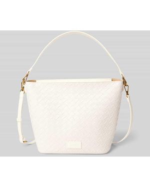 SEIDENFELT Handtasche in Flecht-Optik Modell 'KINNA HOBO' - Natur