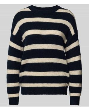 MSCH Copenhagen Strickpullover mit Woll-Anteil Modell 'Festina' - Blau