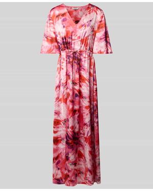 B.Young Maxikleid mit Bindegürtel Modell 'FARINELA' - Rot