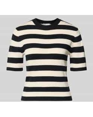 Guido Maria Kretschmer Gebreid Shirt Van Viscosemix Met Ronde Hals - Zwart
