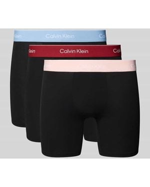 Calvin Klein Trunks im 3er-Pack mit elastischem Logo-Bund - Schwarz
