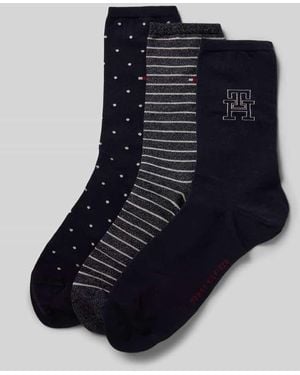 Tommy Hilfiger Socken aus Baumwoll-Mix im 3er-Pack - Blau