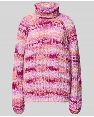 Smith & Soul Relaxed Fit Rollkragenpullover mit Alpaka-Anteil - Pink
