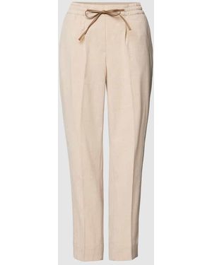 Opus Stoffhose in verkürztem Design Modell 'Melosa' - Natur