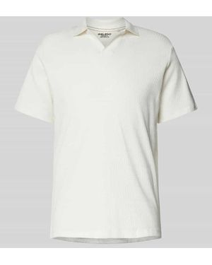 Blend Slim Fit Poloshirt mit Strukturmuster - Grau