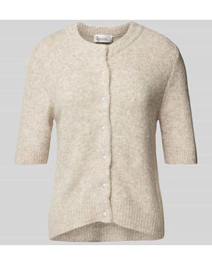 My Essential Wardrobe Cardigan mit 1/2-Arm Modell 'Ellie' - Natur