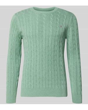 GANT Regular Fit Pullover aus reiner Baumwolle - Grün