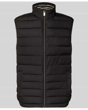 Christian Berg Men Steppweste mit Stehkragen - Schwarz