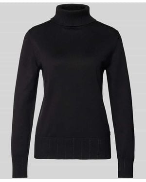 S.oliver Slim Fit Pullover aus Viskose-Mix - Schwarz