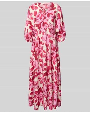 MSCH Copenhagen Maxikleid mit V-Ausschnitt Modell 'Edrina' - Rot