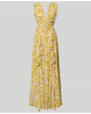 ADLYSH Regular Fit Maxikleid mit floralem Allover-Print - Mettallic