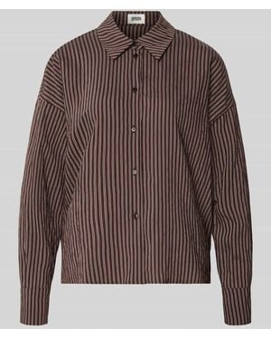 DRYKORN Relaxed Fit Bluse mit überschnittenen Schultern Modell 'CLOELIA' - Braun