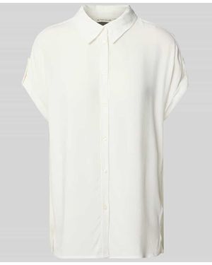 Tom Tailor Relaxed Fit Hemdbluse aus reiner Viskose - Weiß