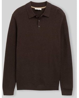 Tom Tailor Regular Fit Pullover mit Polokragen - Braun