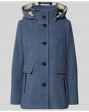 GIL BRET Regular Fit Parka aus Woll-Mix - Blau