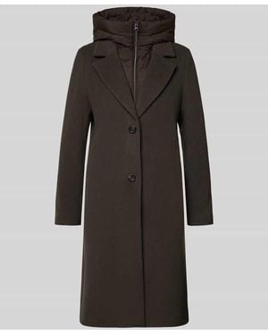 Cinque Regular Fit Wollmantel mit Kaschmir-Anteil Modell 'MIRA' - Schwarz