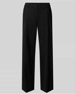 Windsor. Slim Fit Stoffen Broek Van Scheerwolmix - Zwart